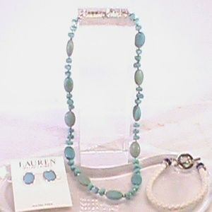 RALPH LAUREN Turquoise Necklace Earrings Bracelet